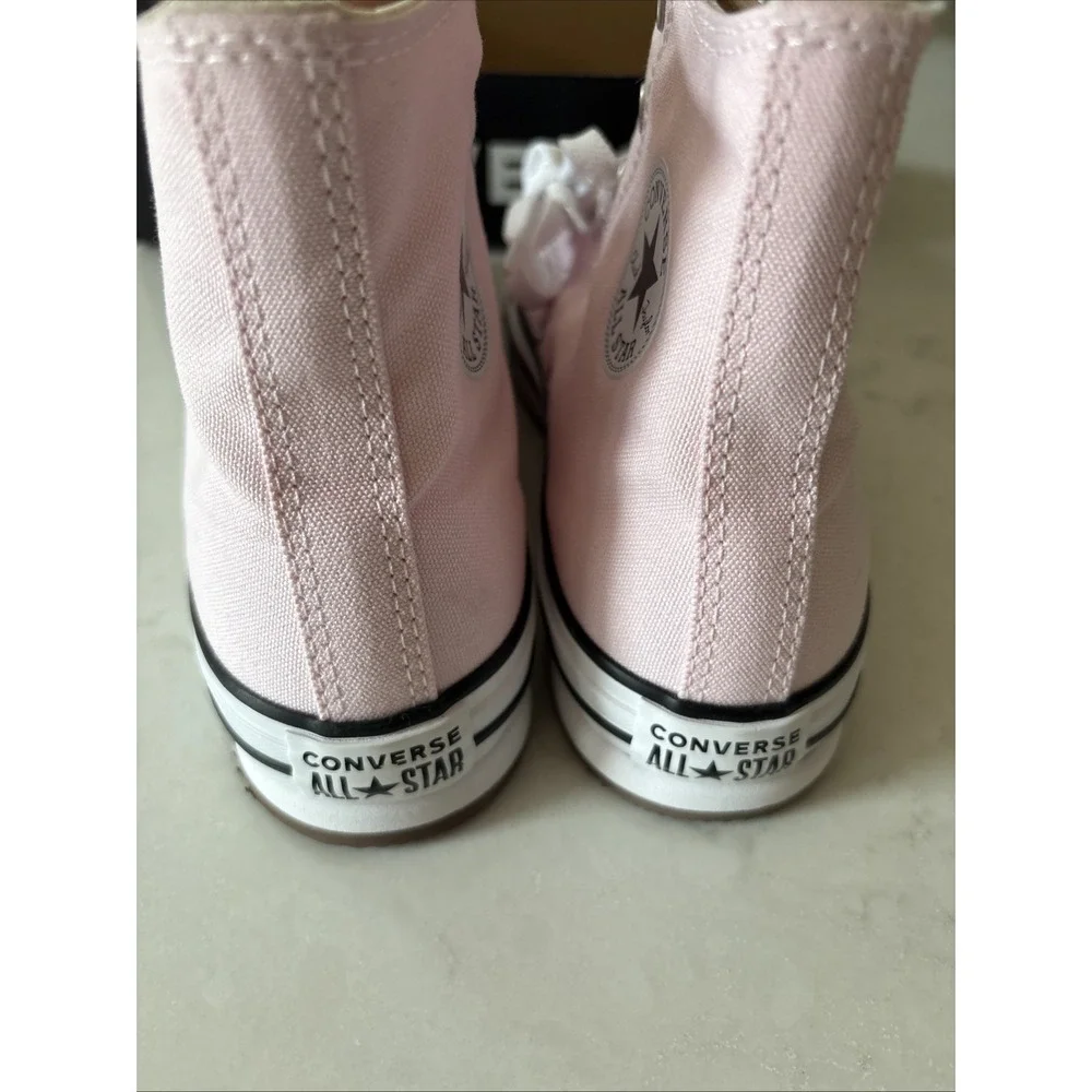 Converse All Star Lift Platform High Big Kids Pink High Top Sneaker Size 6 Youth
